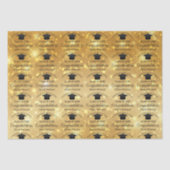 Gouden Glitter Afstuderen Elegante Douane Afgestud Tissuepapier (Voorkant)