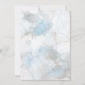 Gouden glitter | Alcohol Ink-huwelijk Kaart (Achterkant)