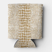 Gouden Glitter Alligator Print Blikjeskoeler (Voorkant)