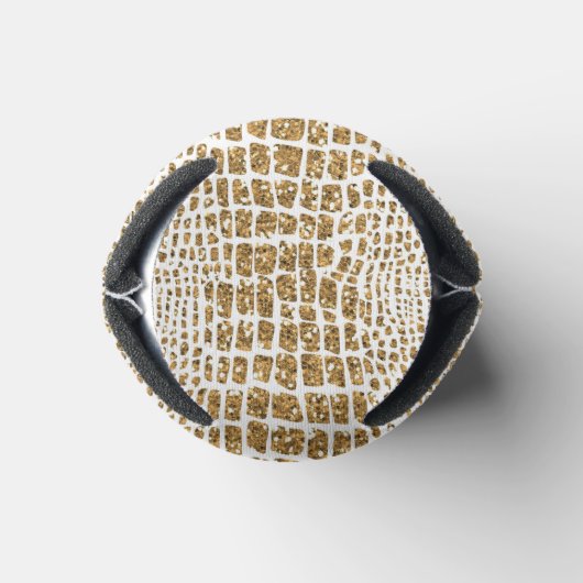 Gouden Glitter Alligator Print Blikjeskoeler (Bodem)