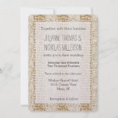 Gouden Glitter Alligator Print Bruiloft Kaart (Voorkant)