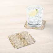 Gouden Glitter Alligator Print Kartonnen Onderzetters (Insitu)