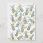 Gouden Glitter Ananassen Foto Afstuderen Afgestude Kaart (Achterkant)