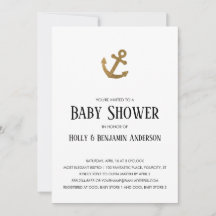 Gouden Glitter Anker Eenvoudige Koppels Baby showe