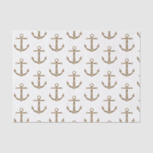 Gouden Glitter Ankers Nautische Glamour Elegant Mo Tissuepapier