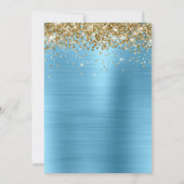 Gouden Glitter Baby Blue Glam 30e verjaardag Kaart (Achterkant)