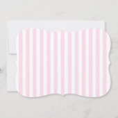 Gouden Glitter BABYSHOWER Roze Gestreepte Uitnodig Kaart (Achterkant)