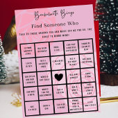 Gouden Glitter Bachelorette Bingo Party Game Kaart
