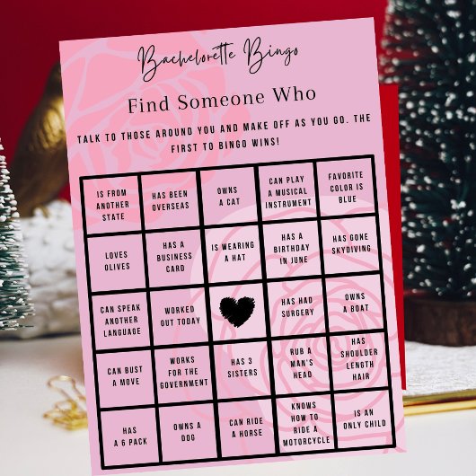 Gouden Glitter Bachelorette Bingo Party Game Kaart
