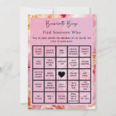 Gouden Glitter Bachelorette Bingo Party Game Kaart (Voorkant)