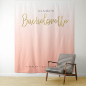 Gouden Glitter Bachelorette-feest Fotohokje Wandkleed (In situ)