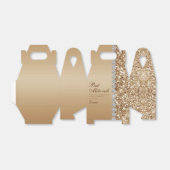 Gouden Glitter Bar Mitzwa Bedankdoosjes (Uitgevouwen)