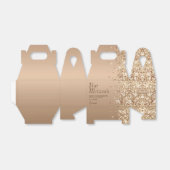 Gouden Glitter Bat Mitzvah Bedankdoosjes (Uitgevouwen)