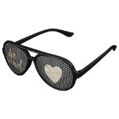 Gouden Glitter Be Kind Hart Inspirerend Quote Aviator Zonnebril (Gekanteld)