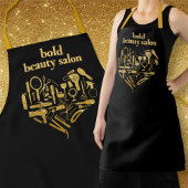 Gouden Glitter Beauty Salon Tools Hart Stylist Schort