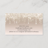 Gouden Glitter Beauty Visitekaartje (Achterkant)