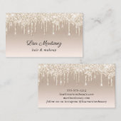 Gouden Glitter Beauty Visitekaartje (Voorkant / Achterkant)