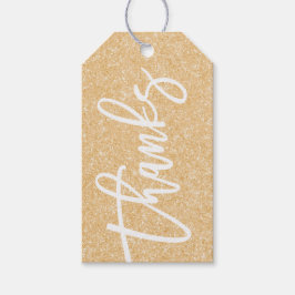 Gouden Glitter Bedankt cadeau label douche gunst Cadeaulabel