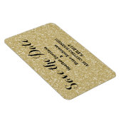 Gouden Glitter Bewaar de datum Flexi Magnet Magneet (Rechterzijde)