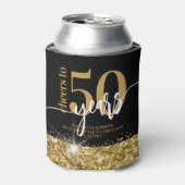Gouden Glitter Birthday Favor Blikjeskoeler (Blikje Voorkant)