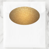 Gouden Glitter Blank Sjabloon Jouw tekst Elegant t Ovale Sticker (Tas)