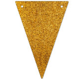 Gouden Glitter Blauw en Roze Verjaardagsfeest Vlaggetjes (Eerste vlag)