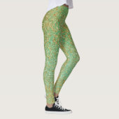 Gouden Glitter & Blauwgroen Aqua Glam Glitterij Leggings (Rechts)