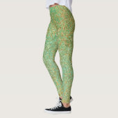 Gouden Glitter & Blauwgroen Aqua Glam Glitterij Leggings (Links)