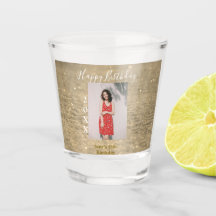 Gouden glitter blij 15e verjaardag foto naam jaar