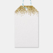 Gouden Glitter Bling Cadeaulabel (Achterkant)