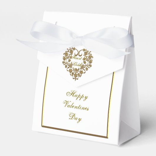 Gouden Glitter Bloei Valentijn Bedankdoosjes (Voorkant Zijde)