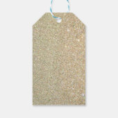 Gouden Glitter Bloem Bruiloft Dank Je Cadeaulabel (Achterkant)