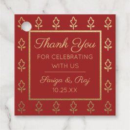 Gouden Glitter Bloem Bruiloft Retourcadeau Bedankjes Labels