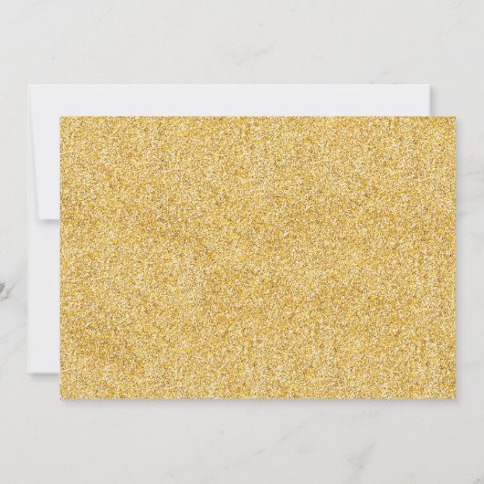 Gouden Glitter Bloemen 1e Verjaardag Eenhoorn Foto Kaart (Achterkant)