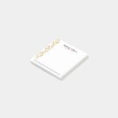 Gouden Glitter Bloemen Kant Accent Post-it® Notes (Schuin)