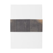 Gouden Glitter Bloemen Rustieke Bruiloft Uitnodigingen Wikkel (Achterkant Voorbeeld)