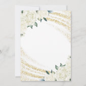 Gouden Glitter Bloemen Sweet Sixteen 16 Verjaardag Kaart (Achterkant)