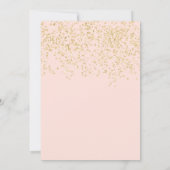 gouden glitter blush kroon tiara Quinceañera Kaart (Achterkant)