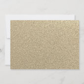 Gouden Glitter Blush Perzik Bloemen Quinceanera Kaart (Achterkant)