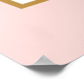 Gouden Glitter Blush Roze Bruiloft Fotohokje Prop Poster (Hoek)