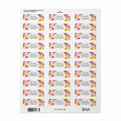 Gouden glitter boho floral waterverf afstuderen etiket (Full Sheet)