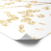 Gouden glitter boho vet bloemenbruiloft welkom poster (Hoek)