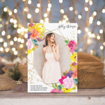 Gouden glitter boho vet bloemenfoto afstuderen