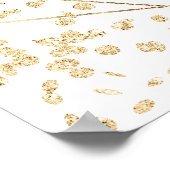 Gouden glitter boho vet floraal afstuderen welkom poster (Hoek)