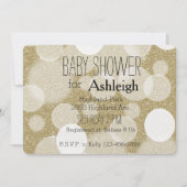 Gouden Glitter Bokeh baby shower Kaart (Voorkant)