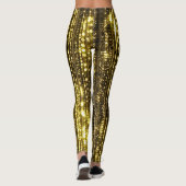 Gouden Glitter: Bokeh-deeltjes achtergrond Leggings (Achterkant)