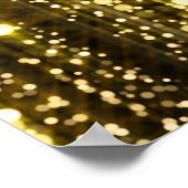 Gouden Glitter: Bokeh-deeltjes achtergrond Poster (Hoek)