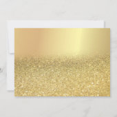 Gouden glitter bokeh, kant, zonnebloem Save The Da Date (Achterkant)