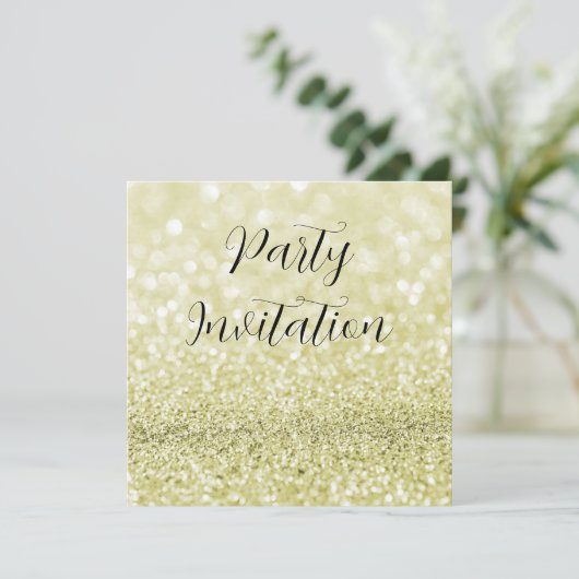 Gouden Glitter Bokeh & Stilettos Verjaardag Kaart (Staand voorkant)