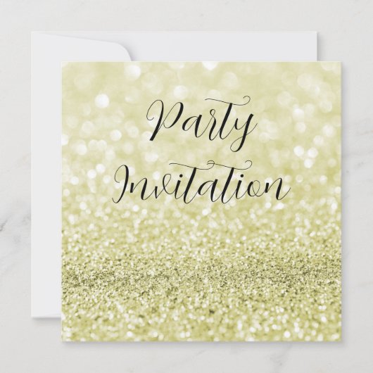 Gouden Glitter Bokeh & Stilettos Verjaardag Kaart (Voorkant)